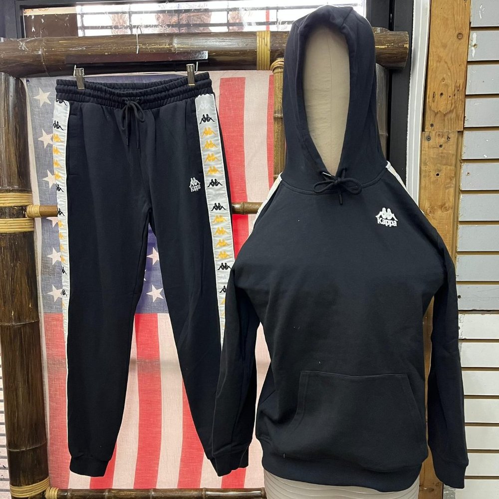NWOT KAPPA women unisex matching set 2pc Hoodie & Trouser pants large